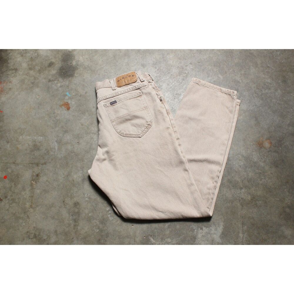 Vintage 1990's USA-Made Lee Riders Tan Denim Jeans - 34" x 32"